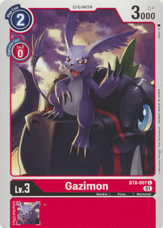 Gazimon BT8 007 C Common New Awakening BT08 Singles Gazimon BT8 007 C Common New Awakening BT08 Singles