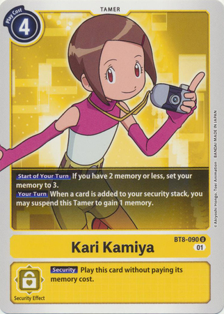 Kari Kamiya BT8 090 U Uncommon New Awakening BT08 Singles Kari Kamiya BT8 090 U Uncommon New Awakening BT08 Singles