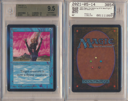 Flight BGS 9 5 GEM MINT Common Beta 0889 Flight BGS 9 5 GEM MINT Common Beta 0889