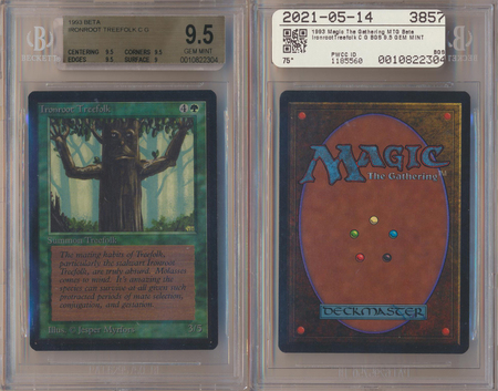 Ironroot Treefolk BGS 9 5 GEM MINT Common Beta 2304 Ironroot Treefolk BGS 9 5 GEM MINT Common Beta 2304