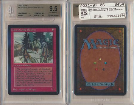 Mons s Goblin Raiders BGS 9 5 GEM MINT Common Beta 6994 Mons s Goblin Raiders BGS 9 5 GEM MINT Common Beta 6994