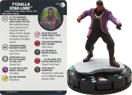 T Challa Star Lord 025 Marvel Studios Disney Plus Heroclix T Challa Star Lord 025 Marvel Studios Disney Plus Heroclix