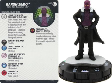 Baron Zemo 028 Marvel Studios Disney Plus Heroclix Baron Zemo 028 Marvel Studios Disney Plus Heroclix