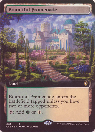 Bountiful Promenade 601 Extended Art Foil Commander Legends Battle for Baldur s Gate Collector Booster Foil Singles Bountiful Promenade 601 Extended Art Foil Commander Legends Battle for Baldur s Gate Collector Booster Foil Singles