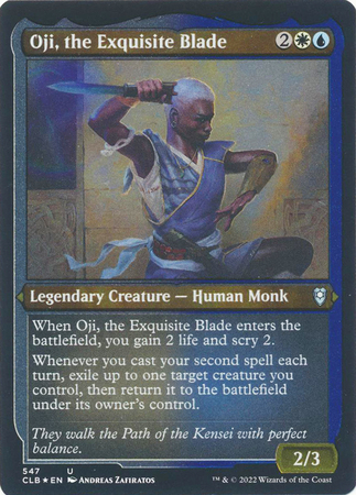 Oji the Exquisite Blade 547 Etched Foil Commander Legends Battle for Baldur s Gate Collector Booster Foil Singles Oji the Exquisite Blade 547 Etched Foil Commander Legends Battle for Baldur s Gate Collector Booster Foil Singles