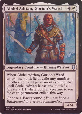Abdel Adrian Gorion s Ward 002 361 Foil Abdel Adrian Gorion s Ward 002 361 Foil