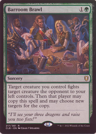 Barroom Brawl 217 361 Foil Commander Legends Battle for Baldur s Gate Foil Singles Barroom Brawl 217 361 Foil Commander Legends Battle for Baldur s Gate Foil Singles