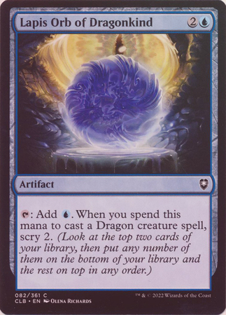 Lapis Orb of Dragonkind 082 361 Foil Commander Legends Battle for Baldur s Gate Foil Singles Lapis Orb of Dragonkind 082 361 Foil Commander Legends Battle for Baldur s Gate Foil Singles