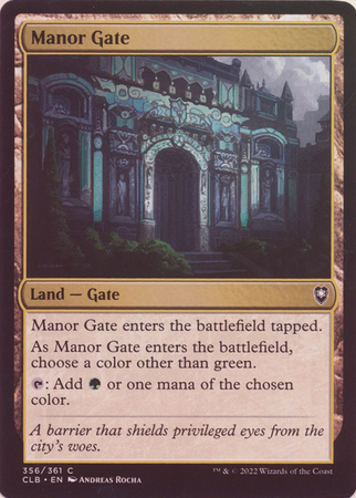 Manor Gate 356 361 Foil Commander Legends Battle for Baldur s Gate Foil Singles Manor Gate 356 361 Foil Commander Legends Battle for Baldur s Gate Foil Singles