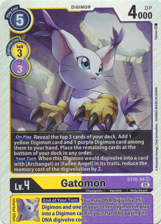Gatomon ST10 04 SR Super Rare Gatomon ST10 04 SR Super Rare