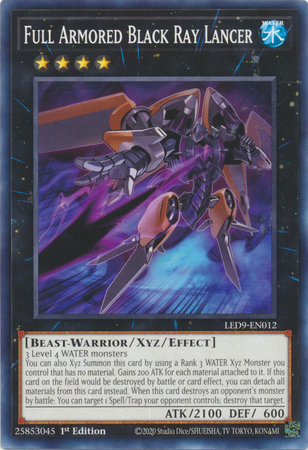 Full Armored Black Ray Lancer LED9 EN012 Common 1st Edition Full Armored Black Ray Lancer LED9 EN012 Common 1st Edition