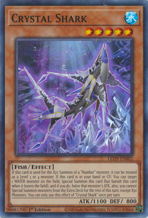 Crystal Shark LED9 EN002 Super Rare 1st Edition Crystal Shark LED9 EN002 Super Rare 1st Edition
