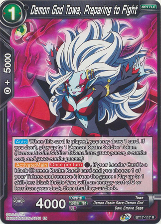 Demon God Towa Preparing to Fight BT17 117 Rare Demon God Towa Preparing to Fight BT17 117 Rare