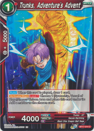 Trunks, Adventure's Advent - Dragonball Super TCG | TrollAndToad