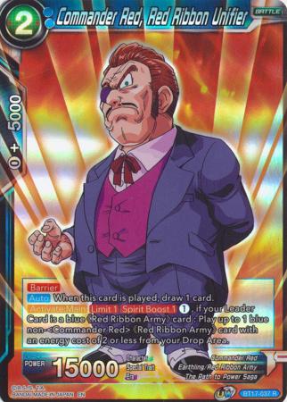 Commander Red Red Ribbon Unifier BT17 037 Rare Foil UW Series 8 Ultimate Squad Foil Singles Commander Red Red Ribbon Unifier BT17 037 Rare Foil UW Series 8 Ultimate Squad Foil Singles
