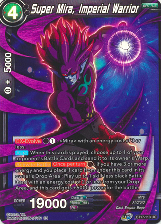 Super Mira Imperial Warrior BT17 113 Uncommon Foil UW Series 8 Ultimate Squad Foil Singles Super Mira Imperial Warrior BT17 113 Uncommon Foil UW Series 8 Ultimate Squad Foil Singles