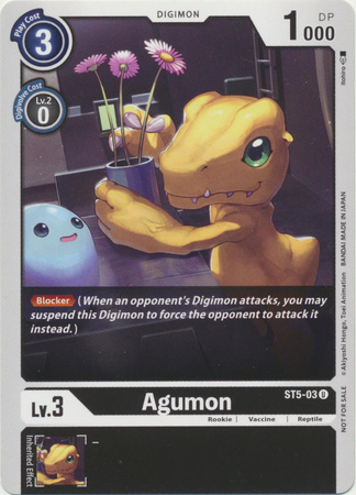 Agumon ST5 03 Official Tournament Pack Vol 3 Promo Agumon ST5 03 Official Tournament Pack Vol 3 Promo