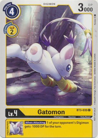 Gatomon BT3 035 Official Tournament Pack Vol 3 Promo Gatomon BT3 035 Official Tournament Pack Vol 3 Promo