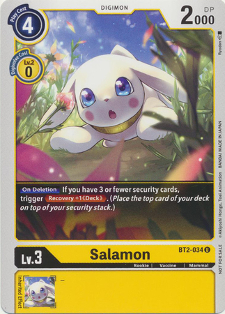 Salamon BT2 034 Official Tournament Pack Vol 3 Promo Salamon BT2 034 Official Tournament Pack Vol 3 Promo