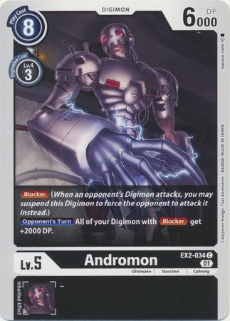 Andromon EX2 034 C Common Digital Hazard Theme Booster EX02 Singles Andromon EX2 034 C Common Digital Hazard Theme Booster EX02 Singles