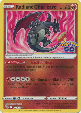 Radiant Charizard - 011/078 - Radiant Rare