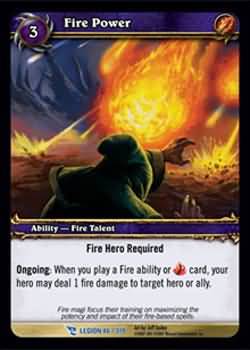 Fire Power 46 319 Rare WoW March of the Legion Fire Power 46 319 Rare WoW March of the Legion