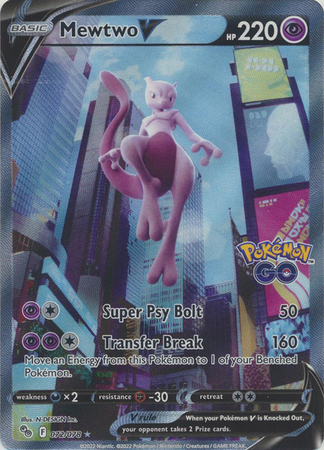 Mewtwo V Pokemon GO Alt Art 072/078 PSA 9 – TBC Games