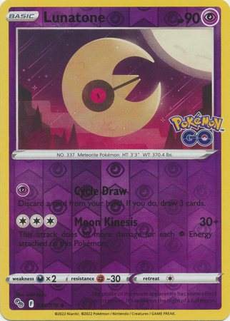 Lunatone 034 078 Uncommon Reverse Holo Lunatone 034 078 Uncommon Reverse Holo