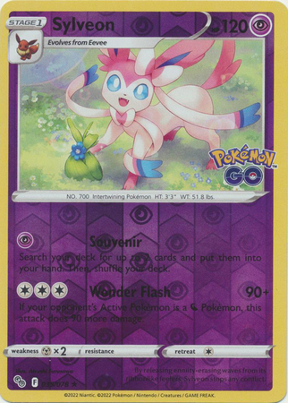  Sylveon 035/078 - Pokemon Go - Foil - Evolution Card Lot - Eevee  : Toys & Games