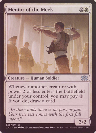 Mentor of the Meek 017 331 Foil Double Masters 2022 Foil Singles Mentor of the Meek 017 331 Foil Double Masters 2022 Foil Singles