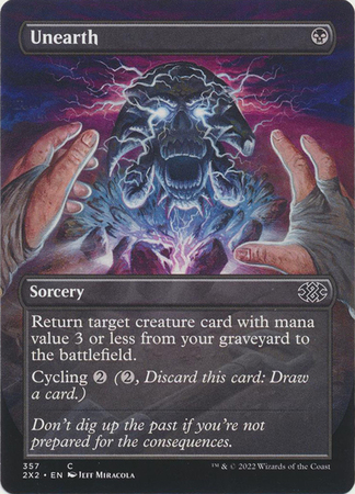 Unearth 357 Alternate Art Borderless Double Masters 2022 Collector Booster Singles Unearth 357 Alternate Art Borderless Double Masters 2022 Collector Booster Singles