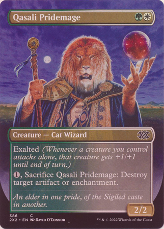 Qasali Pridemage 386 Alternate Art Borderless Foil Double Masters 2022 Collector Booster Foil Singles Qasali Pridemage 386 Alternate Art Borderless Foil Double Masters 2022 Collector Booster Foil Singles