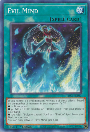 Evil Mind LDS3 EN037 Common 1st Edition Legendary Duelists Season 3 LDS3 1st Edition Singles Evil Mind LDS3 EN037 Common 1st Edition Legendary Duelists Season 3 LDS3 1st Edition Singles