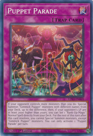 Puppet Parade LDS3 EN069 Common 1st Edition Legendary Duelists Season 3 LDS3 1st Edition Singles Puppet Parade LDS3 EN069 Common 1st Edition Legendary Duelists Season 3 LDS3 1st Edition Singles