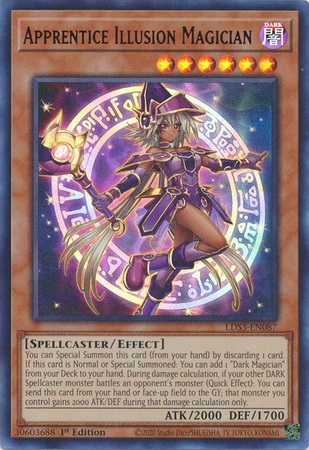 Apprentice Illusion Magician Red LDS3 EN087 Ultra Rare 1st Edition Apprentice Illusion Magician Red LDS3 EN087 Ultra Rare 1st Edition