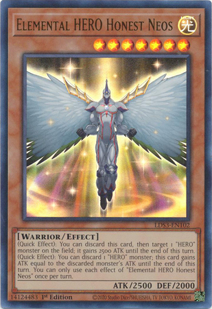 Elemental HERO Honest Neos LDS3 EN102 Ultra Rare 1st Edition Elemental HERO Honest Neos LDS3 EN102 Ultra Rare 1st Edition