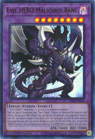 Evil HERO Malicious Bane LDS3 EN033 Ultra Rare 1st Edition Legendary Duelists Season 3 LDS3 1st Edition Singles Evil HERO Malicious Bane LDS3 EN033 Ultra Rare 1st Edition Legendary Duelists Season 3 LDS3 1st Edition Singles