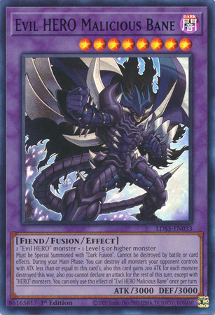 Evil HERO Malicious Bane Blue LDS3 EN033 Ultra Rare 1st Edition Legendary Duelists Season 3 LDS3 1st Edition Singles Evil HERO Malicious Bane Blue LDS3 EN033 Ultra Rare 1st Edition Legendary Duelists Season 3 LDS3 1st Edition Singles