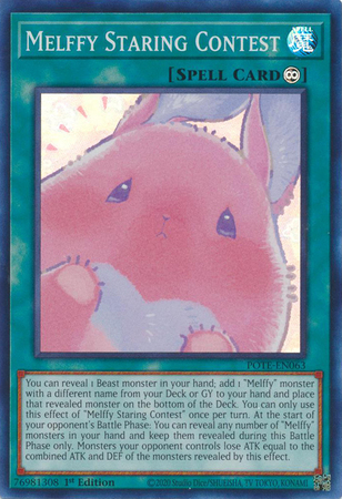 Melffy Staring Contest POTE EN063 Super Rare 1st Edition Melffy Staring Contest POTE EN063 Super Rare 1st Edition