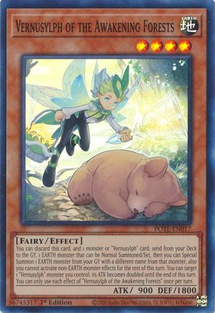 Vernusylph of the Awakening Forests POTE EN017 Super Rare 1st Edition Vernusylph of the Awakening Forests POTE EN017 Super Rare 1st Edition