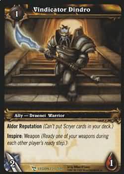 Vindicator Dindro 221 319 Uncommon WoW March of the Legion Vindicator Dindro 221 319 Uncommon WoW March of the Legion