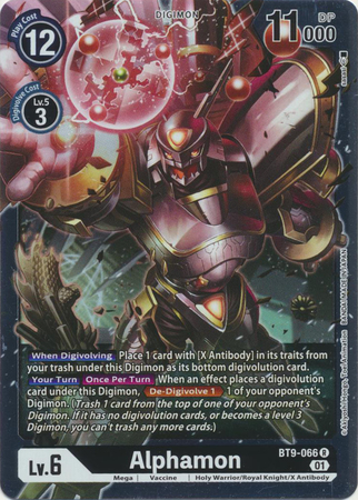 Alphamon BT9 066 R Rare X Record BT09 Singles Alphamon BT9 066 R Rare X Record BT09 Singles