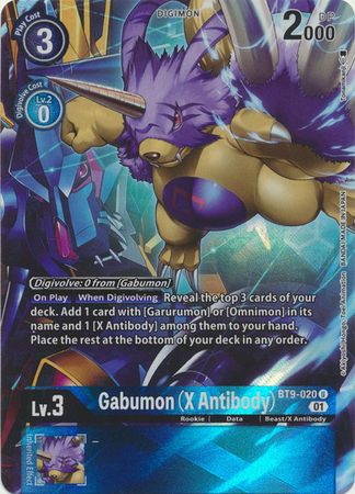 Gabumon X Antibody Alternate Art BT9 020 U Uncommon X Record BT09 Singles Gabumon X Antibody Alternate Art BT9 020 U Uncommon X Record BT09 Singles