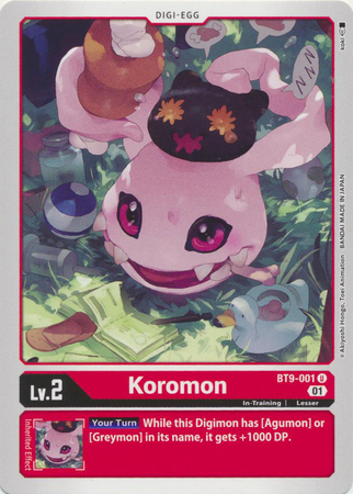 Koromon BT9 001 U Uncommon Koromon BT9 001 U Uncommon