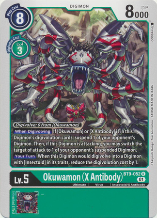 Okuwamon X Antibody BT9 052 U Uncommon X Record BT09 Singles Okuwamon X Antibody BT9 052 U Uncommon X Record BT09 Singles
