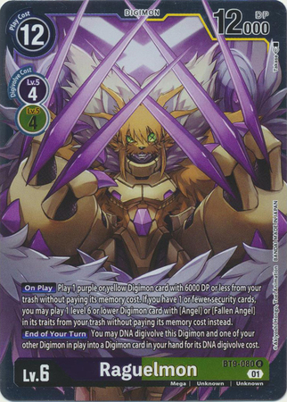 Raguelmon BT9 080 R Rare X Record BT09 Singles Raguelmon BT9 080 R Rare X Record BT09 Singles