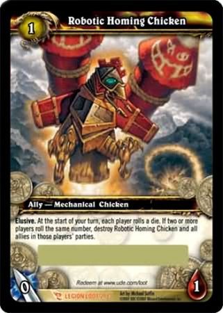 Robotic Homing Chicken Loot Card Unscratched Robotic Homing Chicken Loot Card Unscratched