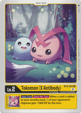 Tokomon X Antibody BT9 003 U Uncommon X Record BT09 Singles Tokomon X Antibody BT9 003 U Uncommon X Record BT09 Singles