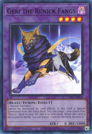 Geri the Runick Fangs TAMA EN039 Super Rare 1st Edition Tactical Masters 1st Edition Singles Geri the Runick Fangs TAMA EN039 Super Rare 1st Edition Tactical Masters 1st Edition Singles