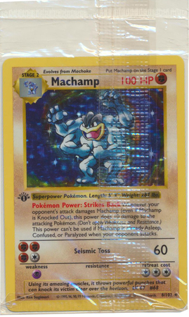 1st sale Edition Base Set Shadowless Machamp